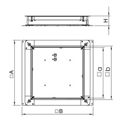 OBO Bettermann Vertr Zug- und Abzweigdose f.Estrichhöhe165-220 UZD 165220 250-3