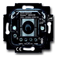 Busch-Jaeger Univ.Drehdimmer 60-420W/VA 6591 U-101
