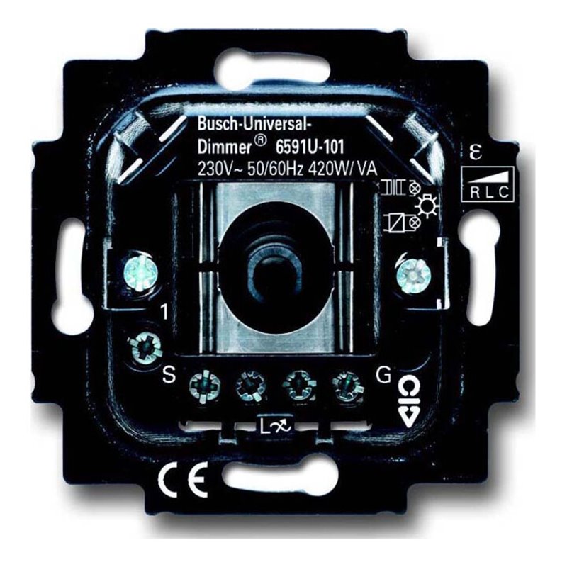 Busch-Jaeger Univ.Drehdimmer 60-420W/VA 6591 U-101