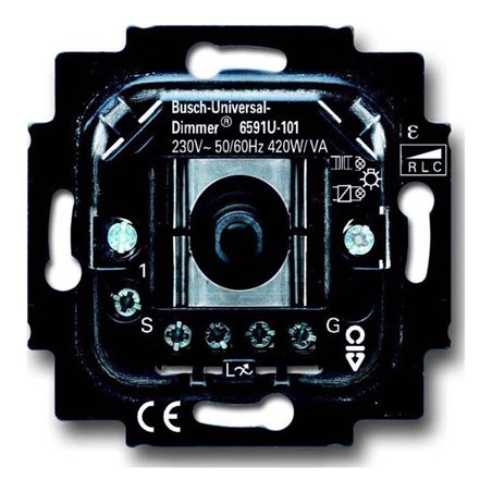 Busch-Jaeger Univ.Drehdimmer 60-420W/VA 6591 U-101