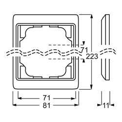 Busch-Jaeger Rahmen 3-fach titan, senkr., alpha 1733 KA-266