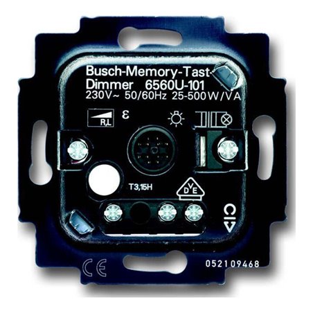 Busch-Jaeger Memo.Tastdimmer-Einsatz 20-500W/VA 6560 U-101