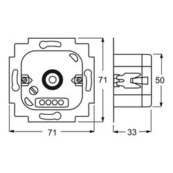 Busch-Jaeger Memo.Tastdimmer-Einsatz 20-500W/VA 6560 U-101