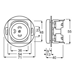 Busch-Jaeger TERKO-Steckdose ws 2334 UC-212
