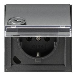 Gira Schuko-Steckdose ant verschliessbar,TX44 044967