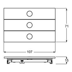 Busch-Jaeger Bedienelement 3fach studioweiß 6342-24G-101