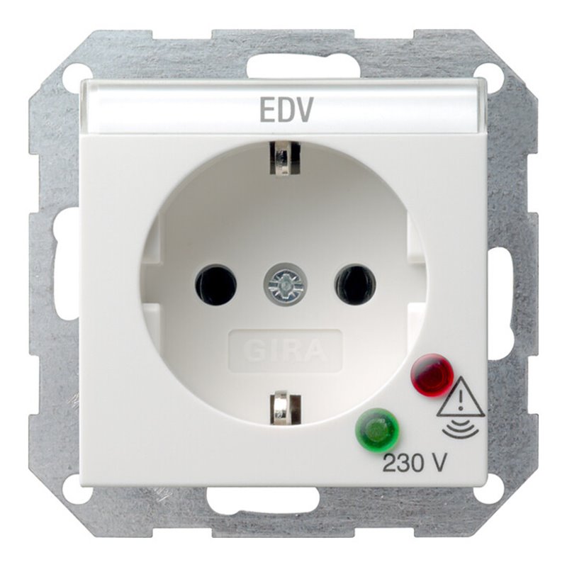 Gira Schuko-Steckdose rws-gl m.Überspann.schutz 045103