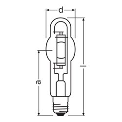 OSRAM LAMPE Powerstar-Lampe 400W E40 HQI-BT 400/D PRO