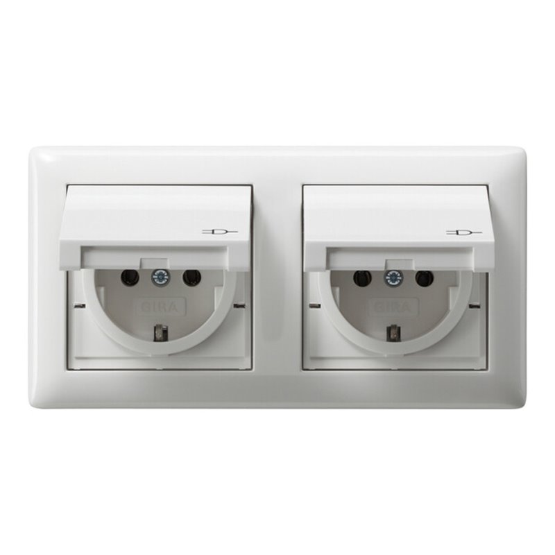 Gira Schuko-Steckdose 2f.rws-gl komplett 115803