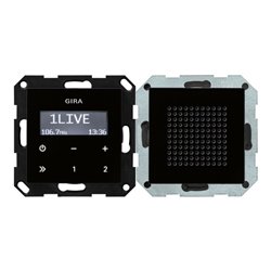 Gira Unterputz-Radio RDS schwarzglasoptik 228005