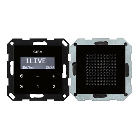 Gira Unterputz-Radio RDS schwarzglasoptik 228005
