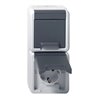 Gira Schuko-Doppelst.dose gr senkr., AP-WG 078030