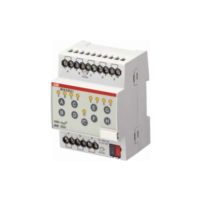 ABB Stotz S&J Binäreingang 8-fach 10-230 V REG BE/S8.230.2.1