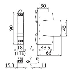 DEHN ÜS-Ableiter DEHNrail DR M 2P 255 FM