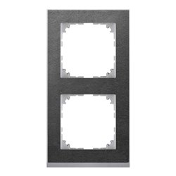 Merten Decor-Rahmen 2-fach Schiefer/aluminium MEG4020-3669