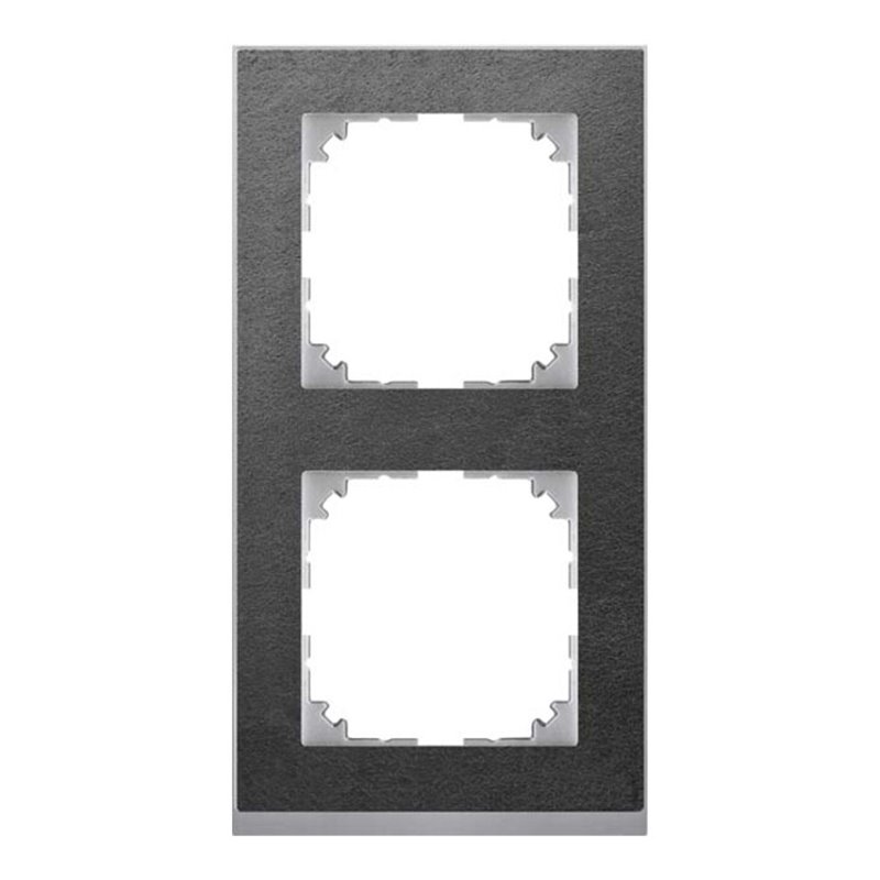 Merten Decor-Rahmen 2-fach Schiefer/aluminium MEG4020-3669