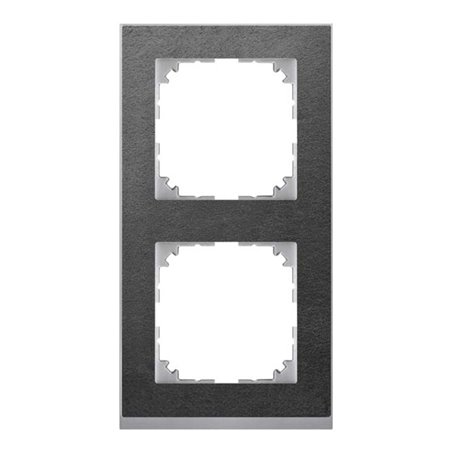 Merten Decor-Rahmen 2-fach Schiefer/aluminium MEG4020-3669