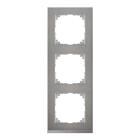 Merten Decor-Rahmen 3-fach Edelstahl/aluminium MEG4030-3646