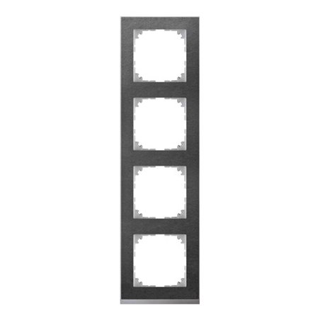 Merten Decor-Rahmen 4-fach Schiefer/aluminium MEG4040-3669