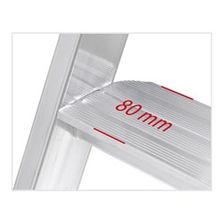 Hymer Alu-Pro Stufenstehleiter mit Plattform einseitig begehbar