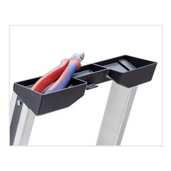 Hymer Alu-Pro Stufenstehleiter mit Plattform einseitig begehbar