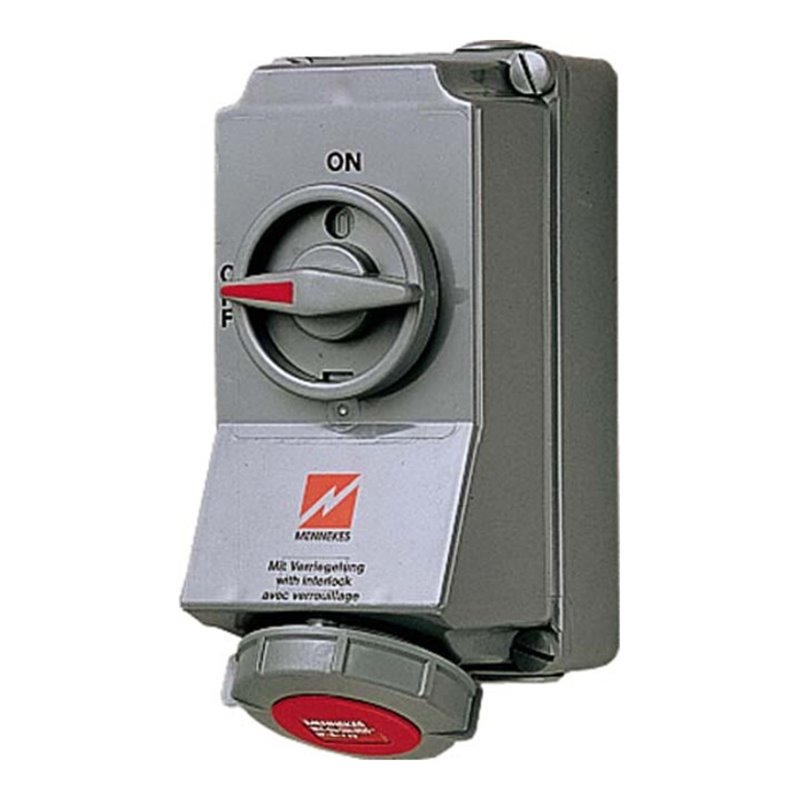 Mennekes Wanddose DUO 16A,4p,6h,400V,IP67 7284