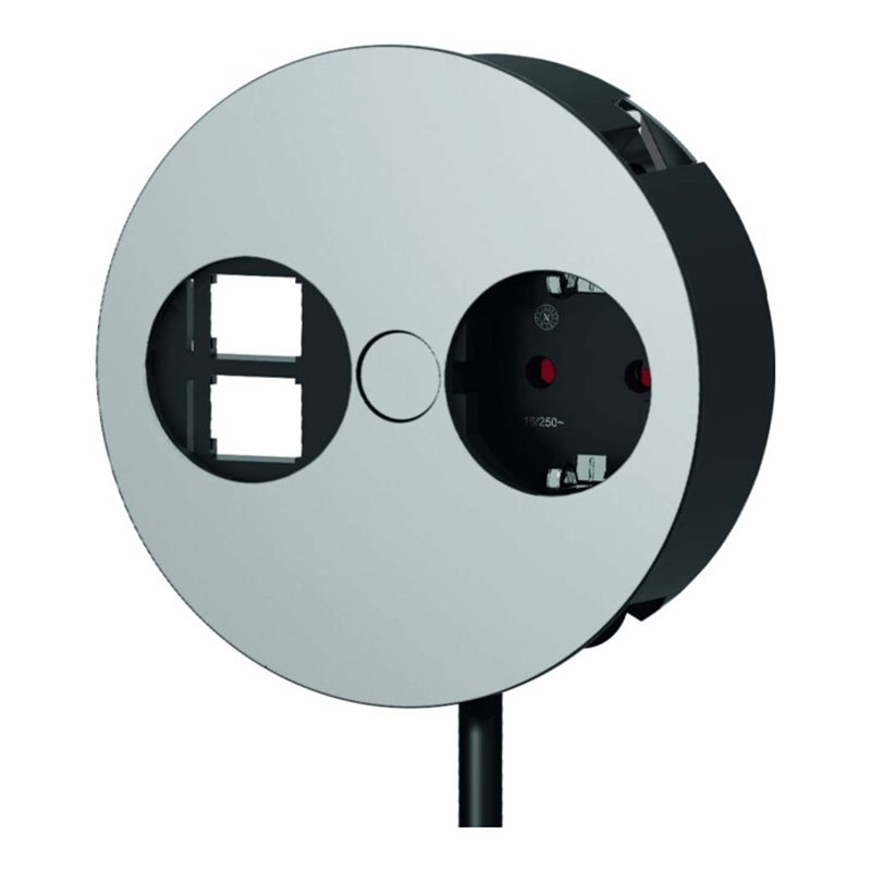 Bachmann Steckdoseneinheit TWIST sw 1xSchutz.,2xKeystone 931.001