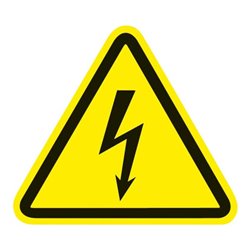 HellermannTyton Warnschild Warnung v. elt. Spg. 597-63200(VE100)