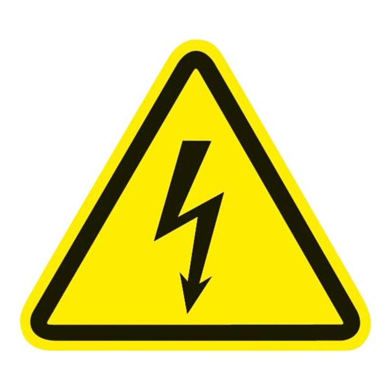 HellermannTyton Warnschild Warnung v. elt. Spg. 597-63200(VE100)