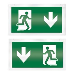 ESYLUX Pikto.-Scheibe zweis.unten f.Notleuchten SLC SYMBOL2-SIDEDOWN