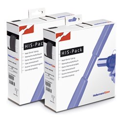 HellermannTyton Schrumpfschlauch D 12,7/6,4 sw HIS-1/2-POX-BK 5m