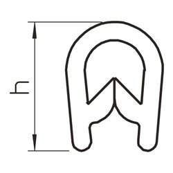 OBO Bettermann Vertr Kantenschutz schwarz KSB 2 PVC