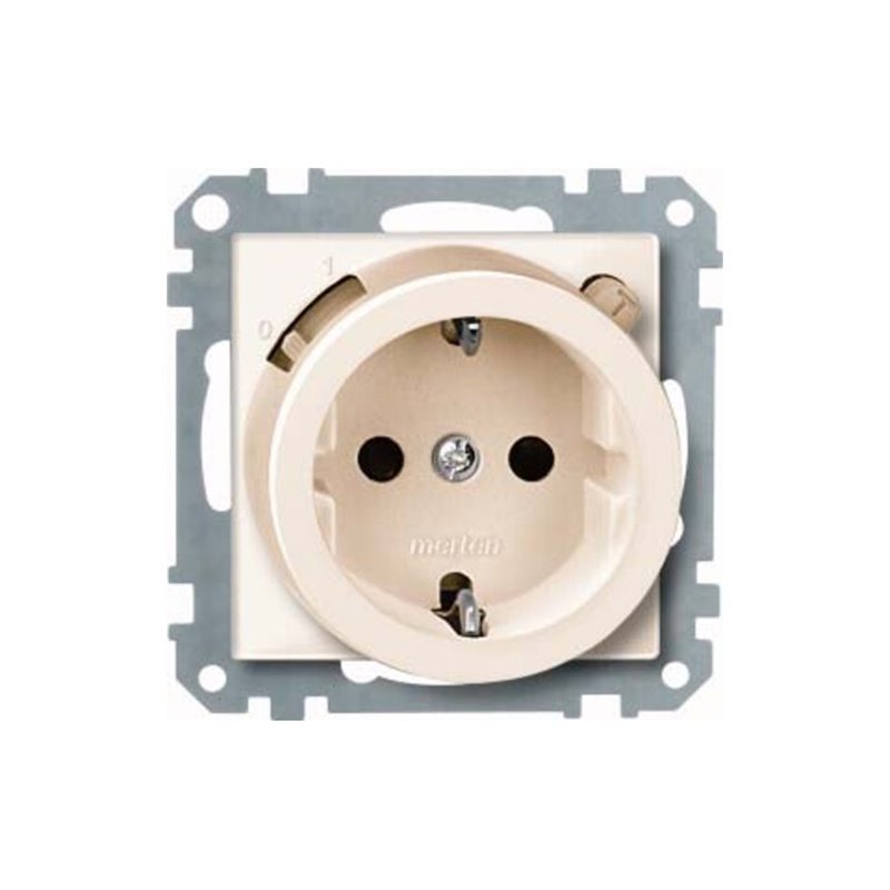 Merten FI-Steckdosen-Einsatz wsgl Schuko BRS 233844