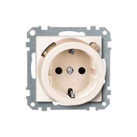 Merten FI-Steckdosen-Einsatz wsgl Schuko BRS 233844