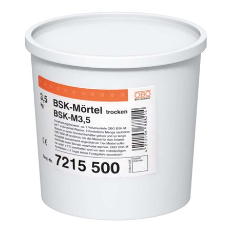 OBO Bettermann Vertr Brandschutzkanal-Mörtel 3,5kg, grau BSK-M