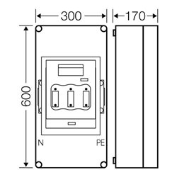 Hensel Sicherungsgehäuse 1xNH2 3p. 400A+PE+N Mi 5452