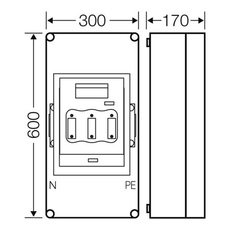 Hensel Sicherungsgehäuse 1xNH2 3p. 400A+PE+N Mi 5452
