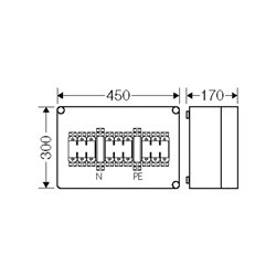 Hensel Sicherungsgehäuse 3xNH00 3p. 125A+PE+N Mi 4350