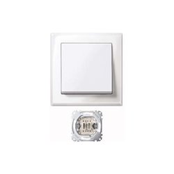 Merten Jumbo Schalter pws/gl 10AX AC 250V MEG3341-1419