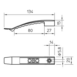 OBO Bettermann Vertr Kabelklammer 1x8 NYM3x1,5 lgr 2032 SP