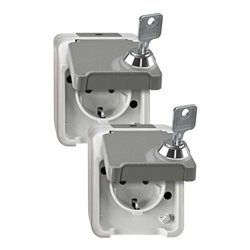 Merten SCHUKO-Steckdose lichtgrauMEG2424-8029