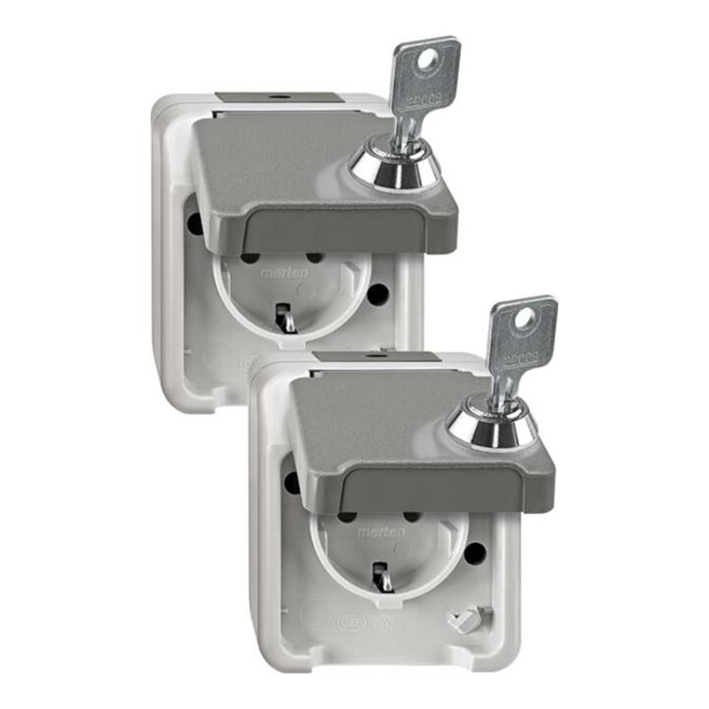 Merten SCHUKO-Steckdose lichtgrauMEG2424-8029