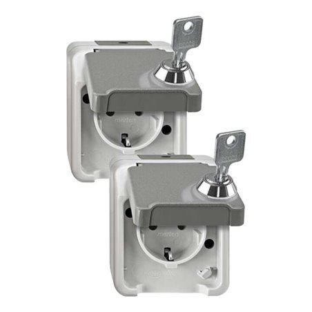 Merten SCHUKO-Steckdose lichtgrauMEG2424-8029