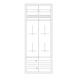 Eaton Zähler-Komplettschrank 3-Punktbefestigung ZSD-4Z-1400
