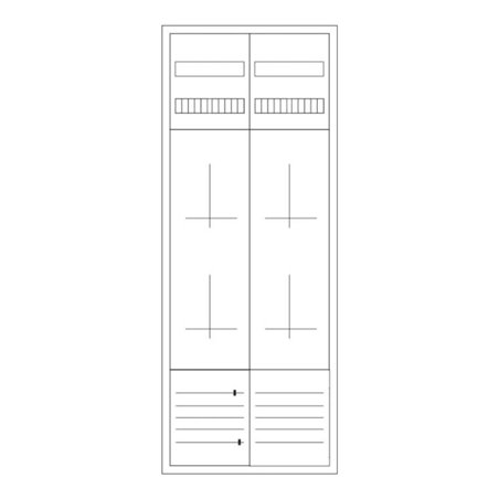 Eaton Zähler-Komplettschrank 3-Punktbefestigung ZSD-4Z-1400