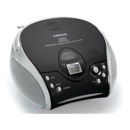 LENCO UKW-Radio m.CD stereo,schwarz/silbe SCD-24 black/silver