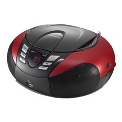 LENCO UKW-Radio m.CD tragbar UKW,rot SCD-37 USB red