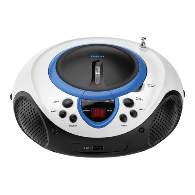 LENCO UKW-Radio CD/MP3 tragbar USB,blau SCD-38 USB blue