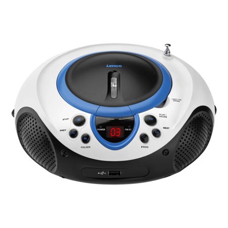 LENCO UKW-Radio CD/MP3 tragbar USB,blau SCD-38 USB blue