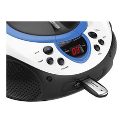 LENCO UKW-Radio CD/MP3 tragbar USB,blau SCD-38 USB blue